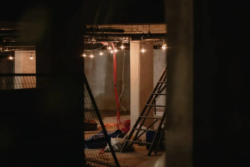 Conduit installation on a construction site
