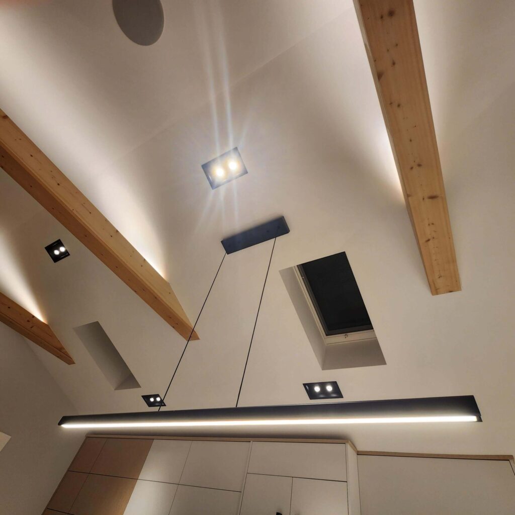 Smart home lighting with recessed LED ceiling fixtures