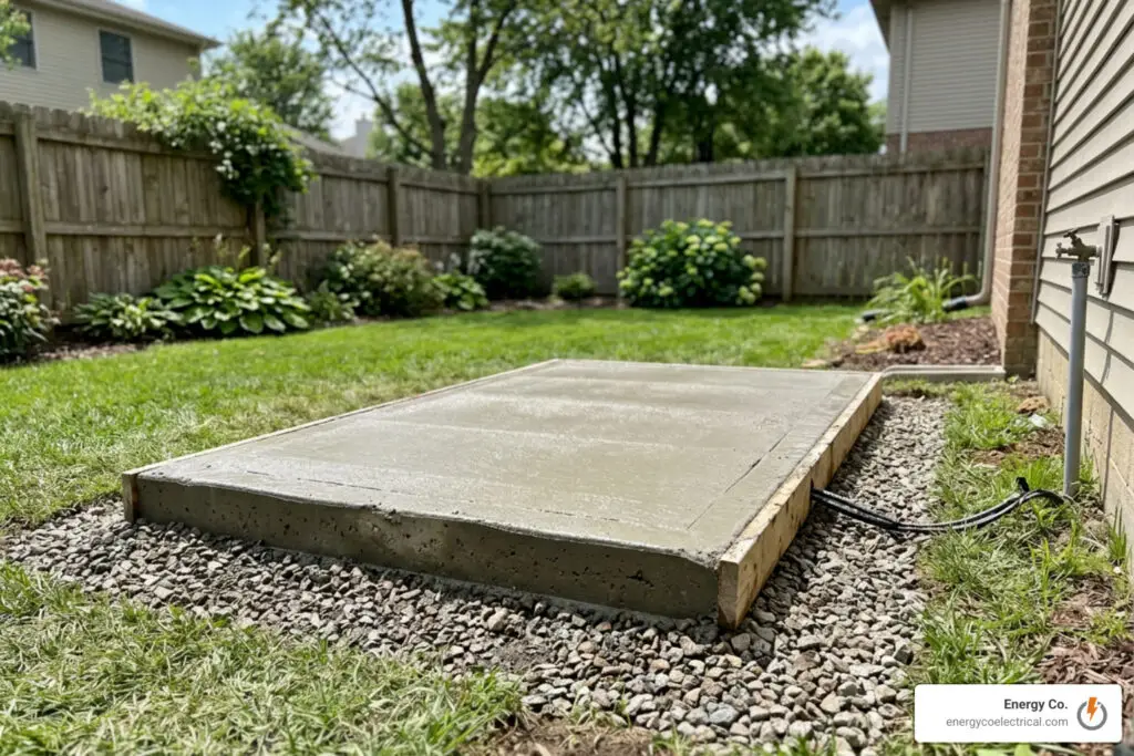 generator concrete foundation