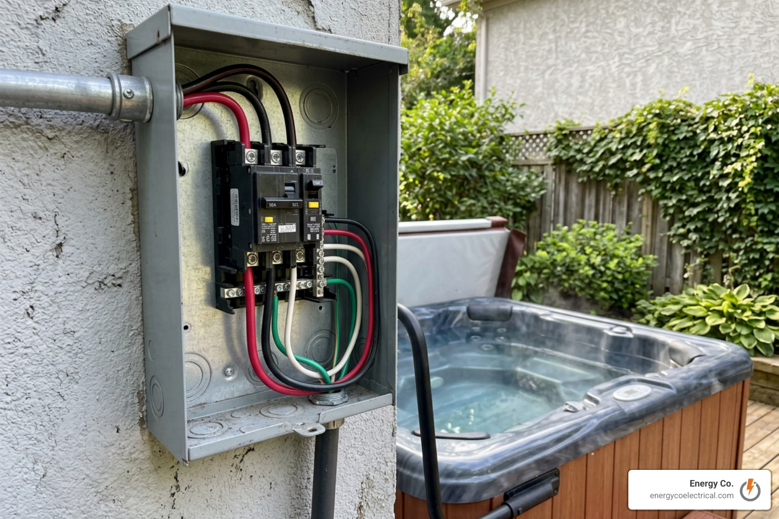 50 amp spa panel wiring