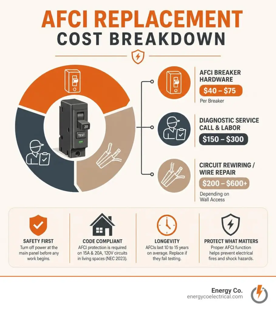 AFCI replacement cost breakdown infographic infographic