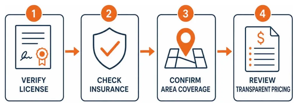 Urgent electrician near me – Emergency electrician selection process: verify license, check insurance, confirm area coverage, review transparent pricing