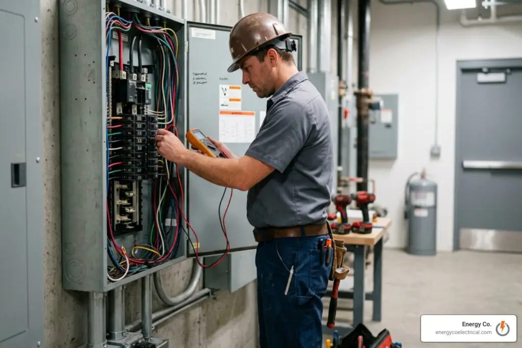 Thermal imaging inspection on commercial switchgear